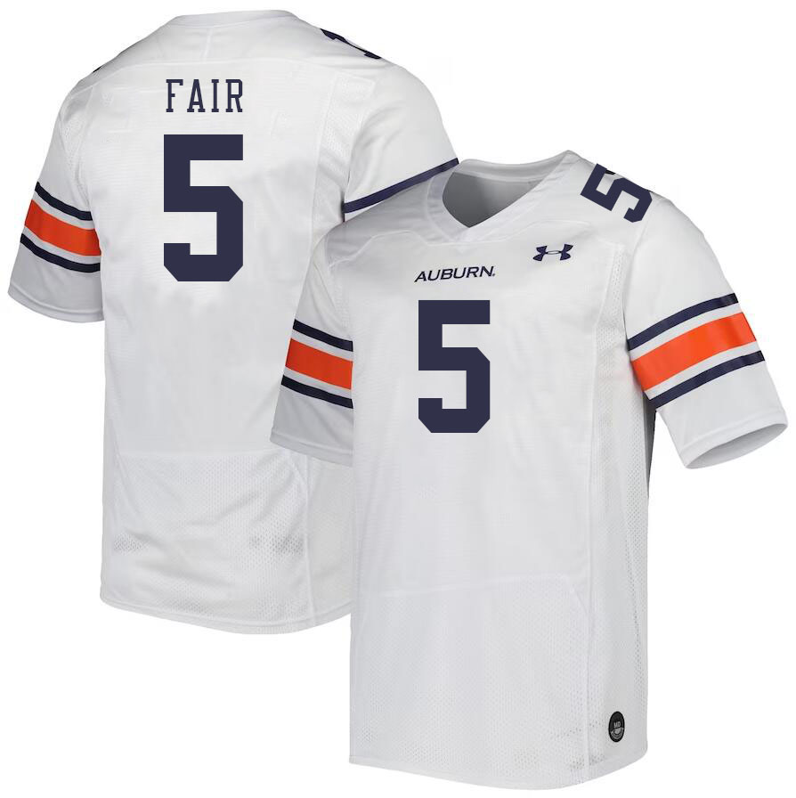 Men #5 Jay Fair Auburn Tigers College Football Jerseys Stitched-White